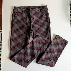 Kut Plaid Skinny Pants 2L